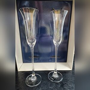 VINTAGE MIKASA HIGH RISE FLUTE GLASSES IN BOX